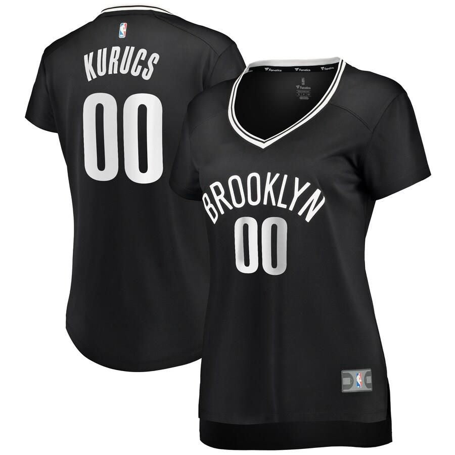 Brooklyn Nets Rodions Kurucs Fanatics Branded Fast Break Player Icon Jersey Womens - Black | Ireland G7061E8
