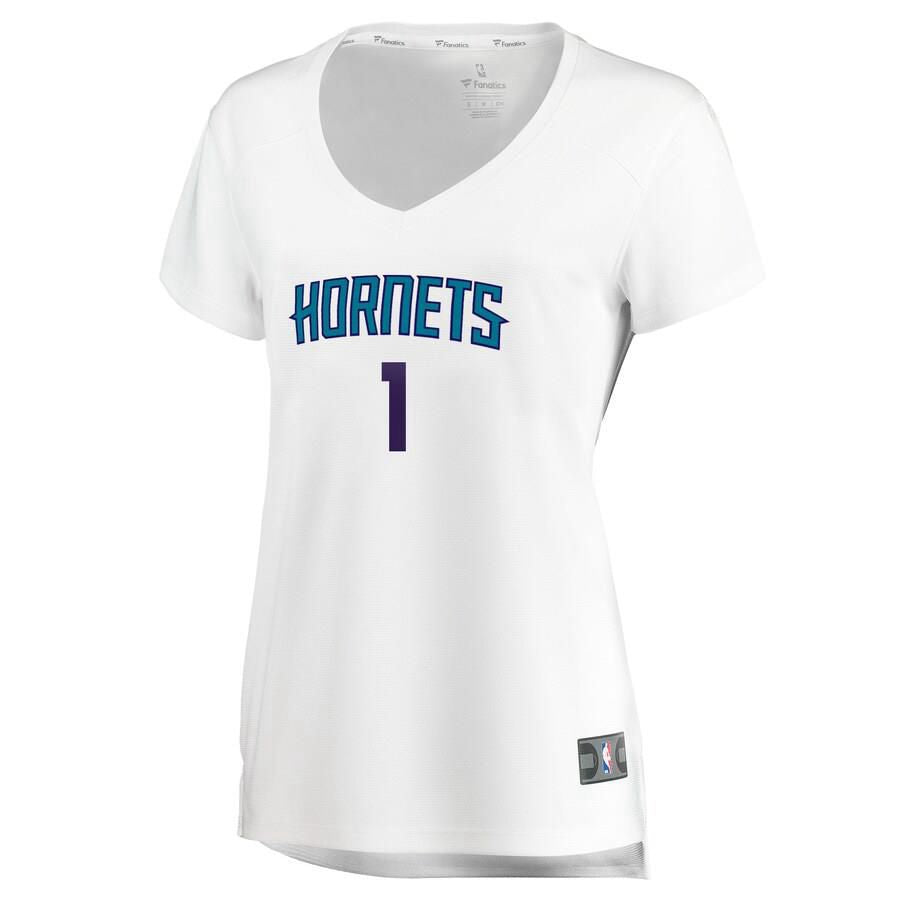 Charlotte Hornets Malik Monk Fanatics Branded Replica Fast Break Player Association Jersey Womens - White | Ireland Y7601Z2