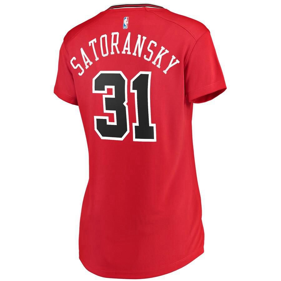 Chicago Bulls Tomas Satoransky Fanatics Branded Fast Break Player Icon Jersey Womens - Red | Ireland J5844L7
