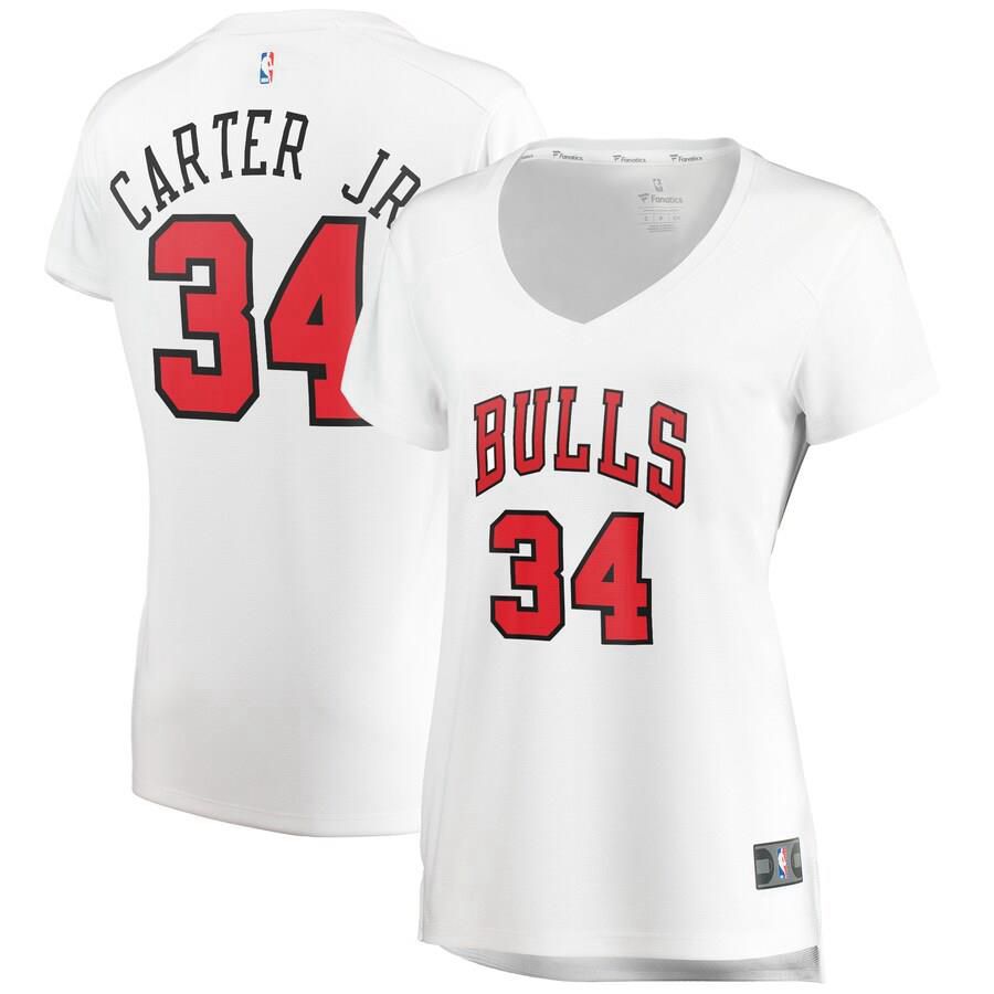 Chicago Bulls Wendell Carter Jr. Fanatics Branded Fast Break Player Association Jersey Womens - White | Ireland D3811M7